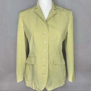 Women’s J Jill light green long sleeve blazer-4 P